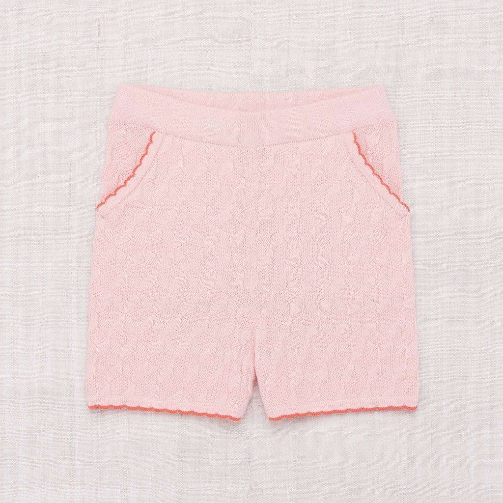 Misha & Puff,Block Stitch Scallop Shorts in English Rose,CouCou,Girl Clothes