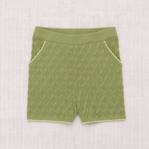 Misha & Puff,Block Stitch Scallop Shorts in Willow,CouCou,Girl Clothes