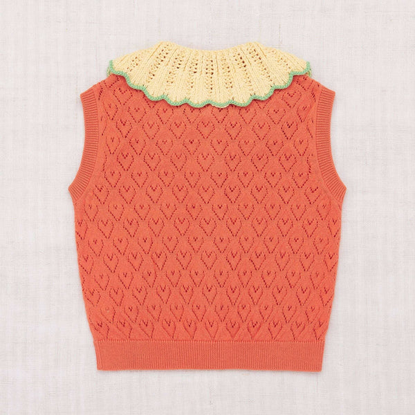 Misha & Puff,Hearts Eyelet Zoe Vest in Melon,CouCou,Girl Clothes