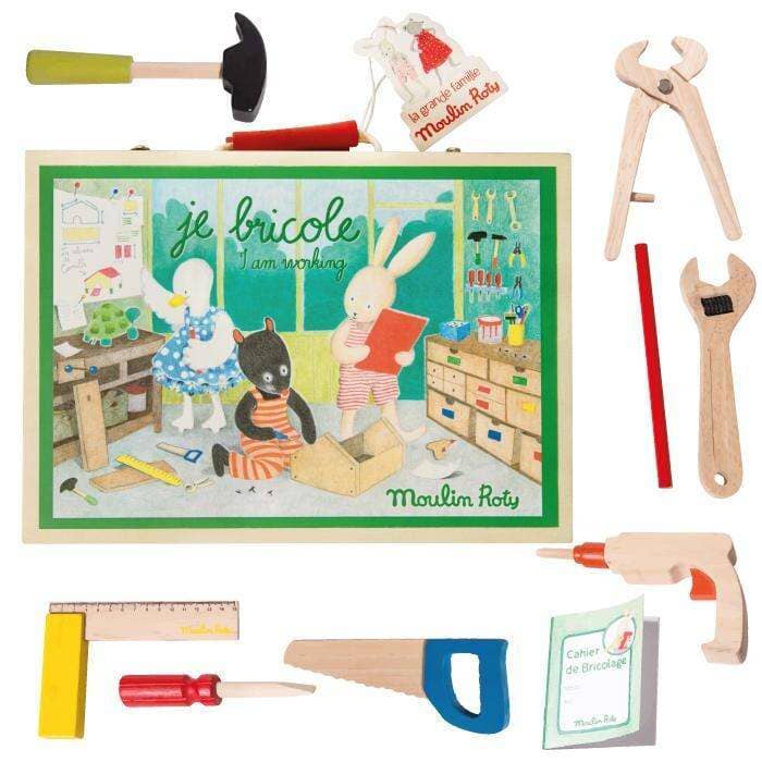 Moulin Roty,I Am Working, Wooden Tool Valise,CouCou,Toy