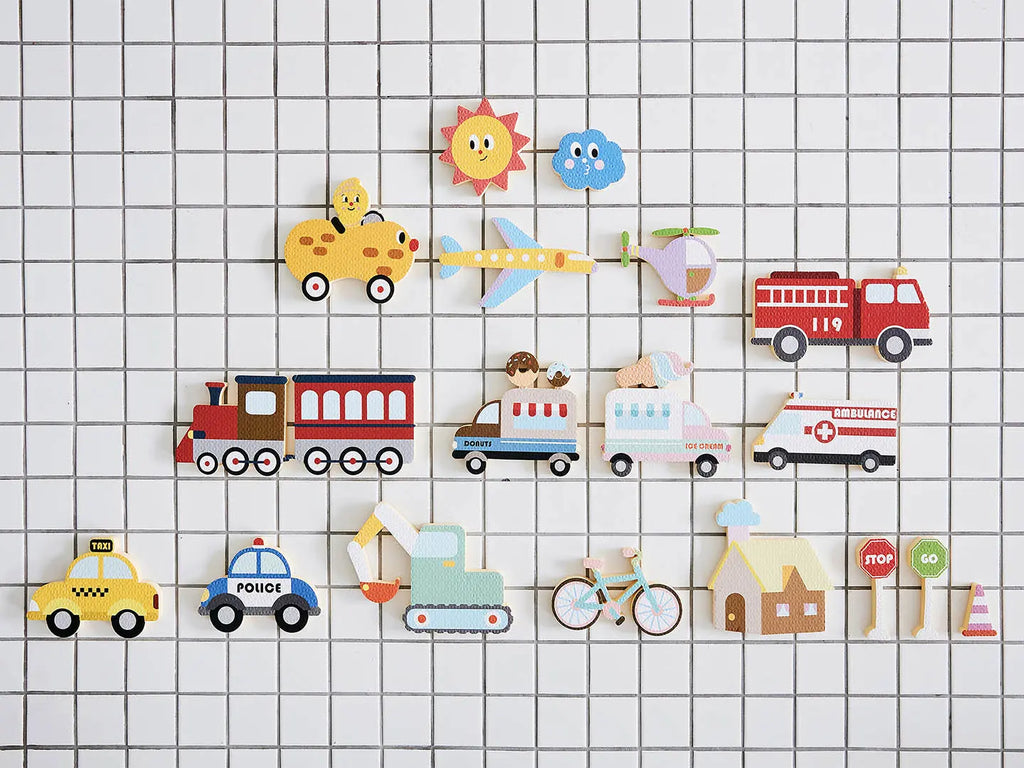 Creative Play Bath Stickers & Poster Set – Cars