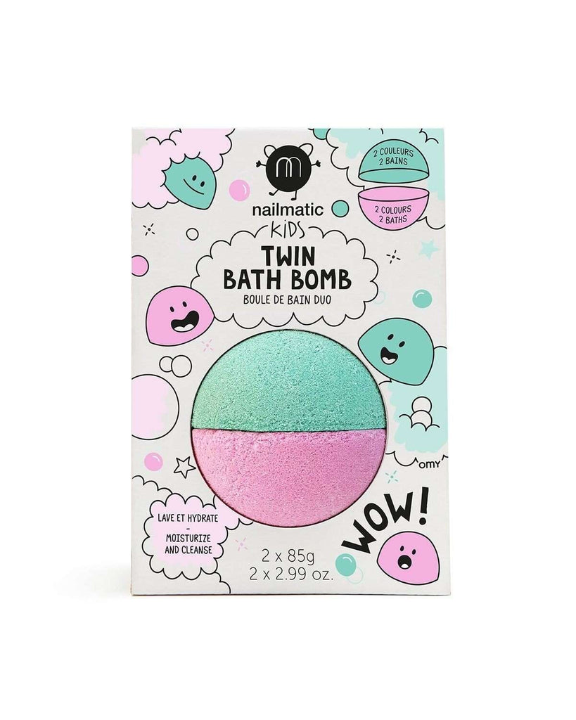 Nailmatic,Kids Bath Bomb, DUOS Pink and Lagoon Green,CouCou,Skincare