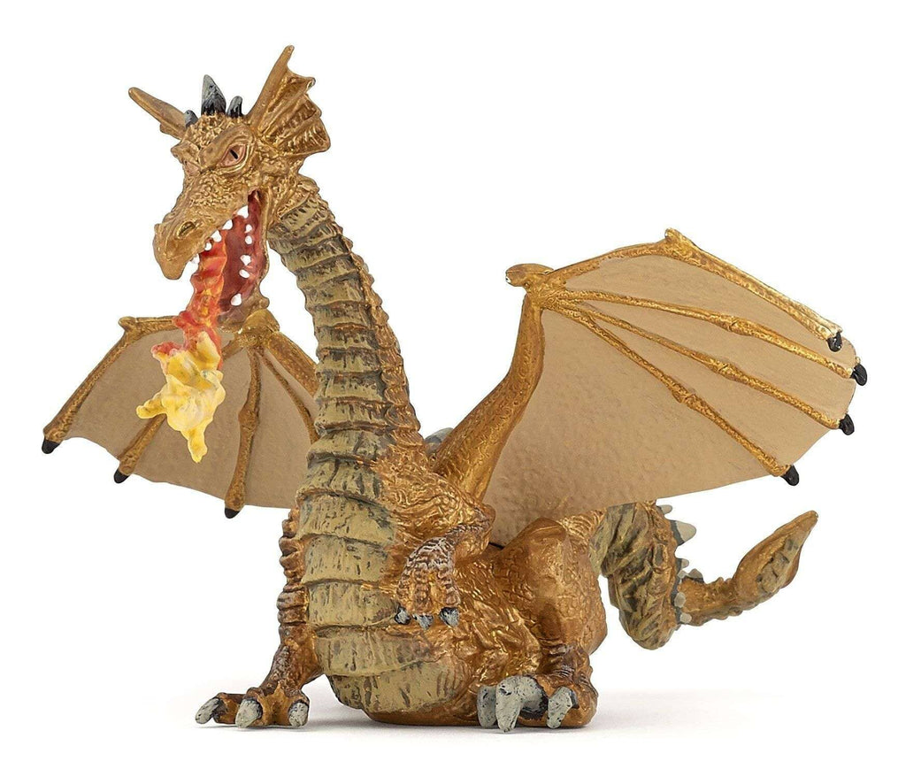 Papo,Papo France Gold Dragon with Flame,CouCou,Toys