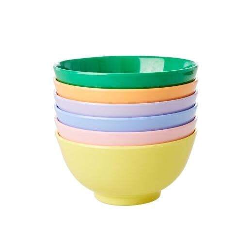 RICE,Bowl in 6 Assorted "Let's Summer" Colors,CouCou,Kitchenware