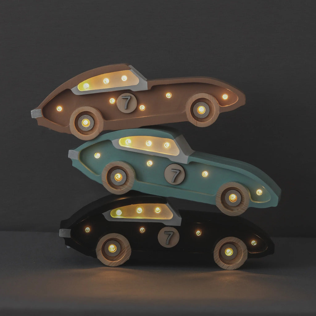 Mini Race Car Lamp in Retro Blue