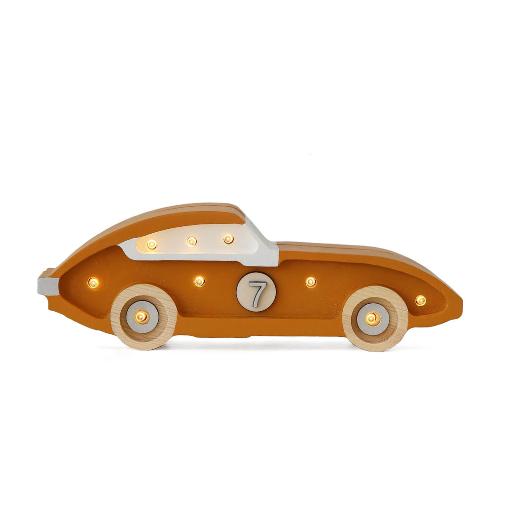 Mini Race Car Lamp in Mustard