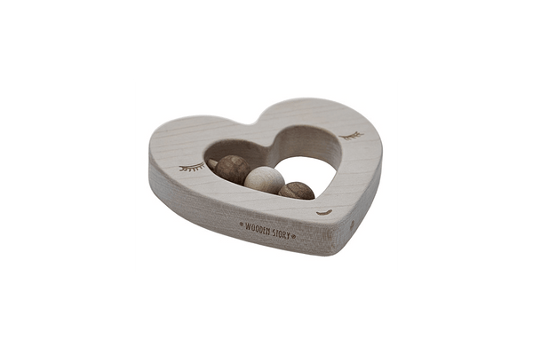 Rattle/Teether Heart