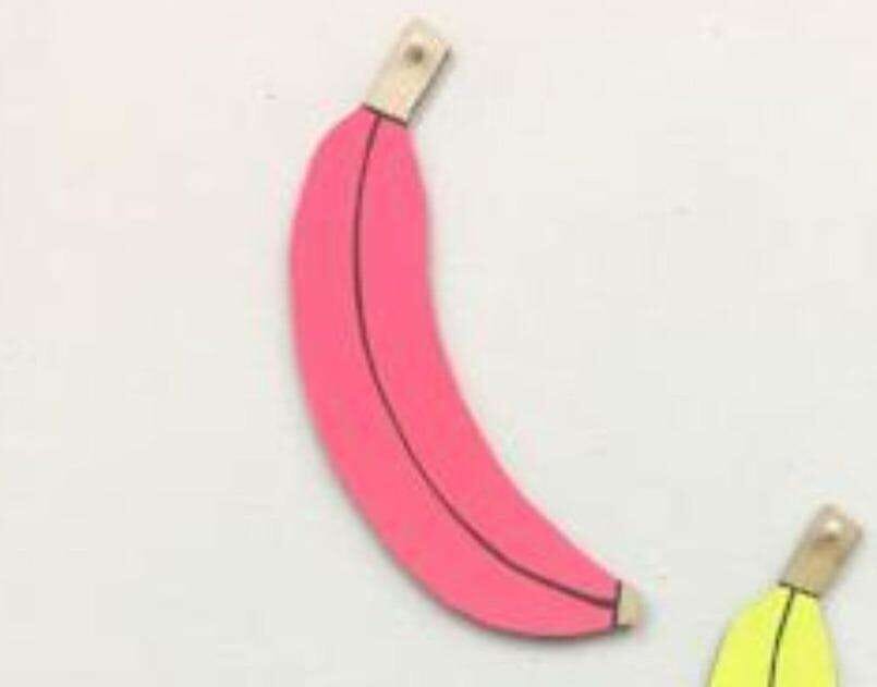 The Great Lakes Goods,Bananas Wall Charm- Neon Pink,CouCou,Home/Decor
