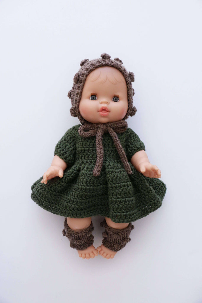 Vartandaniel,Hand Knit Doll Leg Warmers in Walnut,CouCou,Toy
