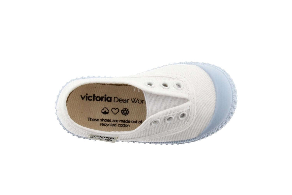 Victoria Shoes,Slip on Canvas Shoe, White/Blue,CouCou,Boy Shoes & Socks
